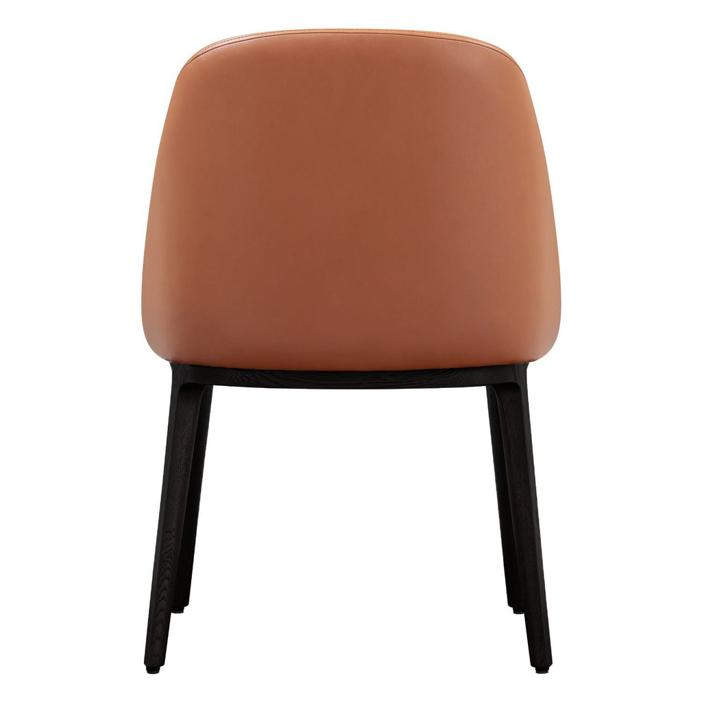 Chaise de salle à manger latérale moderne en acier rembourré avec coque galet sculptée pour salle à manger