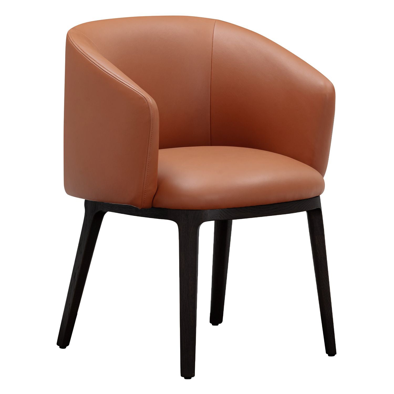 Chaise de salle à manger moderne en acier rembourré avec coque galet sculptée