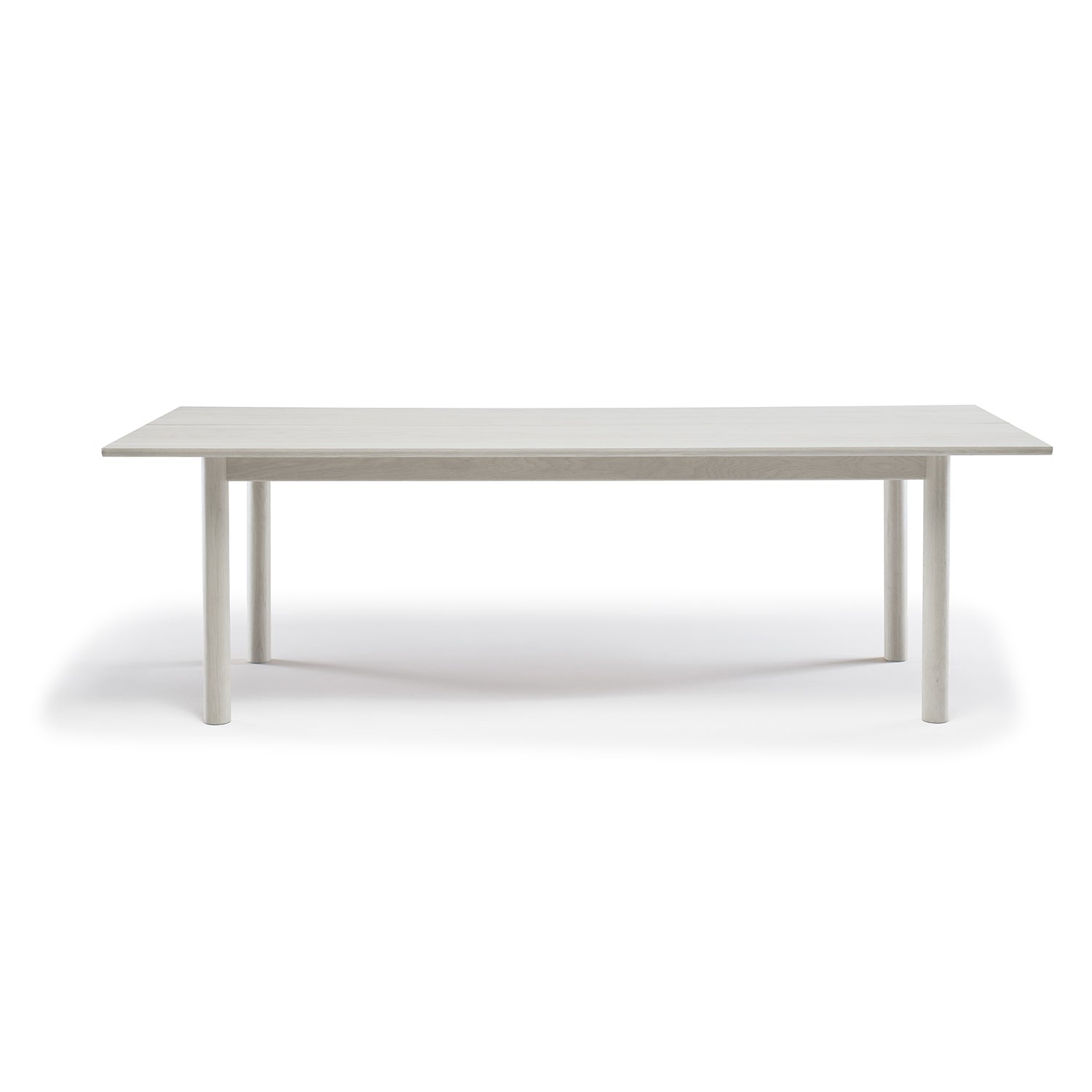 Table à manger rectangulaire scandinave en chêne massif avec pieds cylindriques pour salle à manger