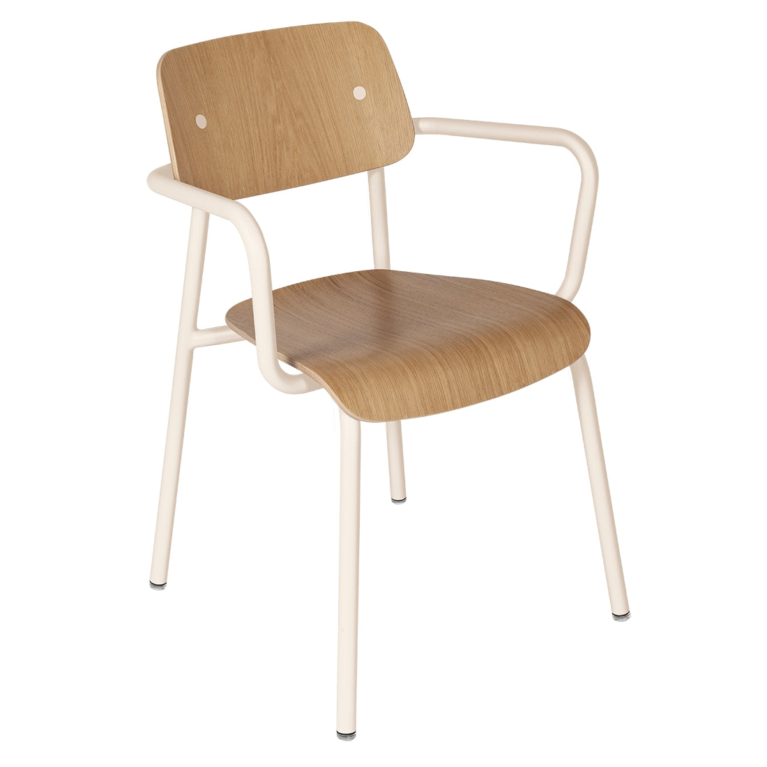 Fauteuil de salle à manger contemporain en aluminium avec coque incurvée empilable pour salle à manger
