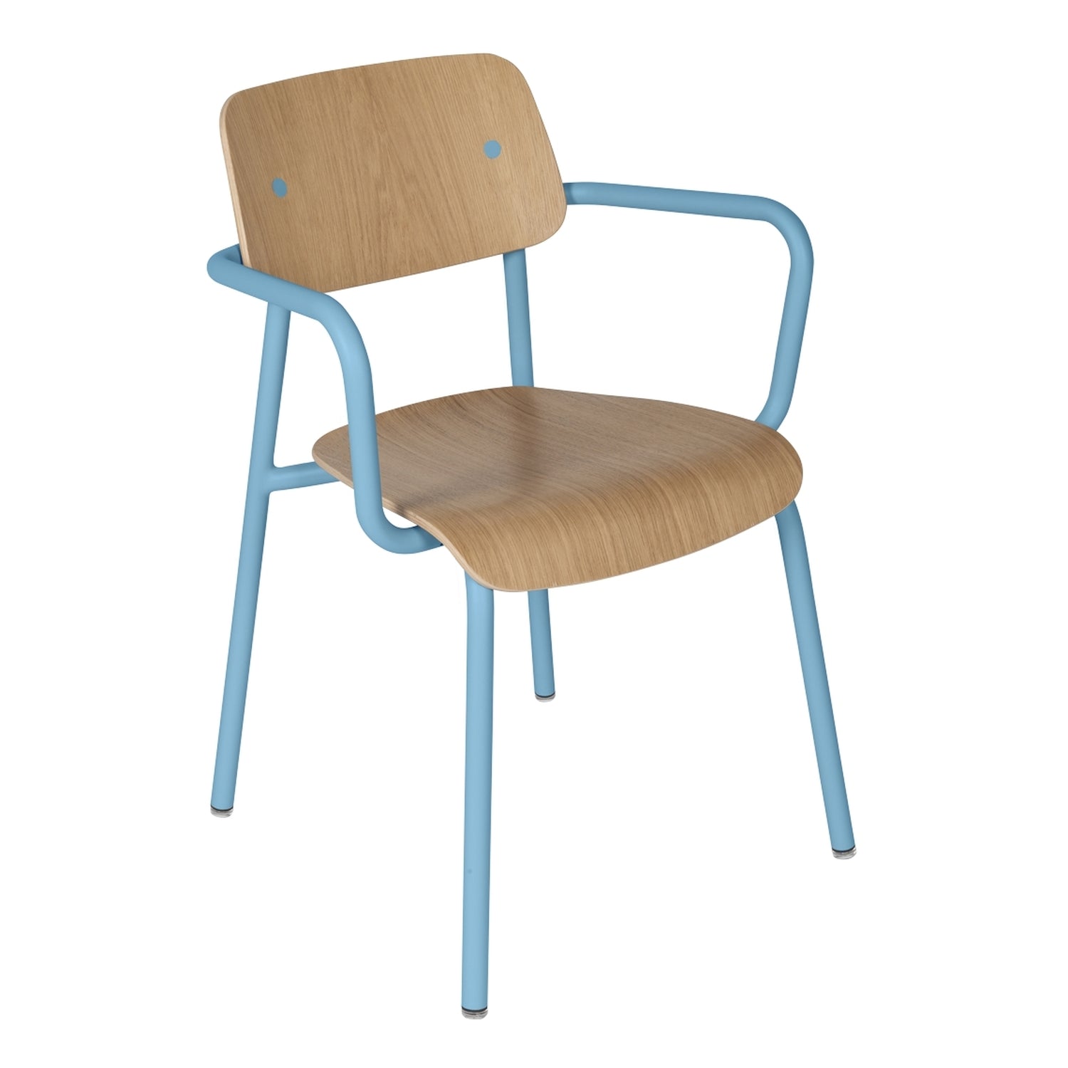 Fauteuil de salle à manger contemporain en aluminium avec coque incurvée empilable pour salle à manger