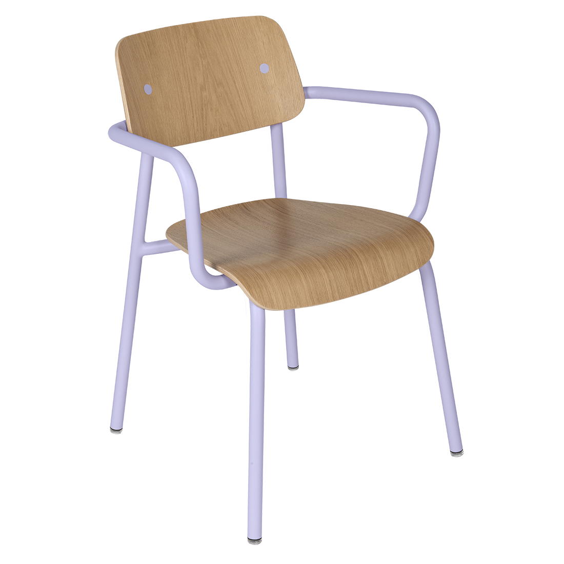 Fauteuil de salle à manger contemporain en aluminium avec coque incurvée empilable pour salle à manger