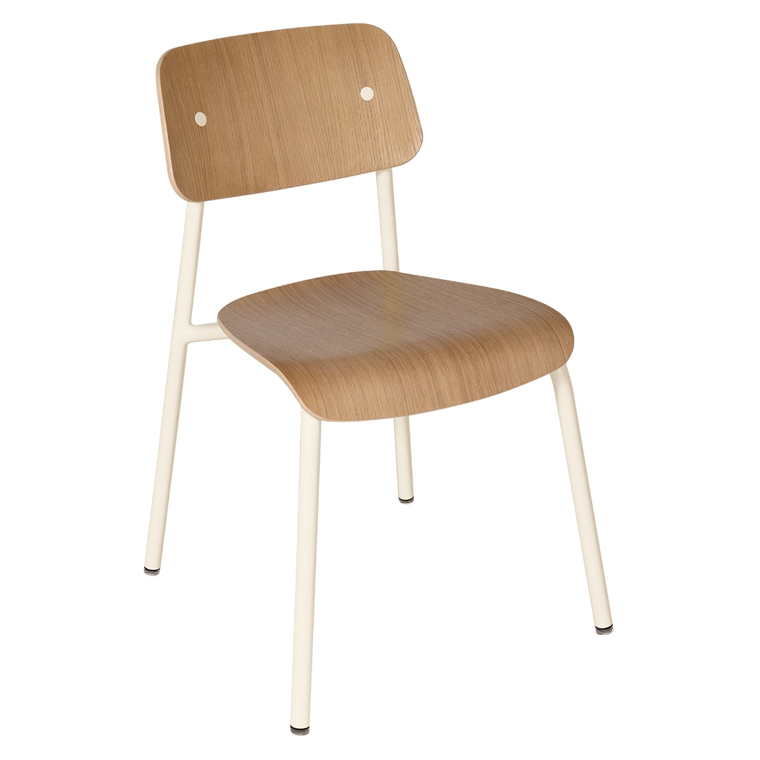 Chaise de salle à manger contemporaine en aluminium avec dossier incurvé empilable