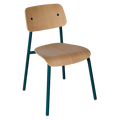 Chaise de salle à manger contemporaine en aluminium avec dossier incurvé empilable