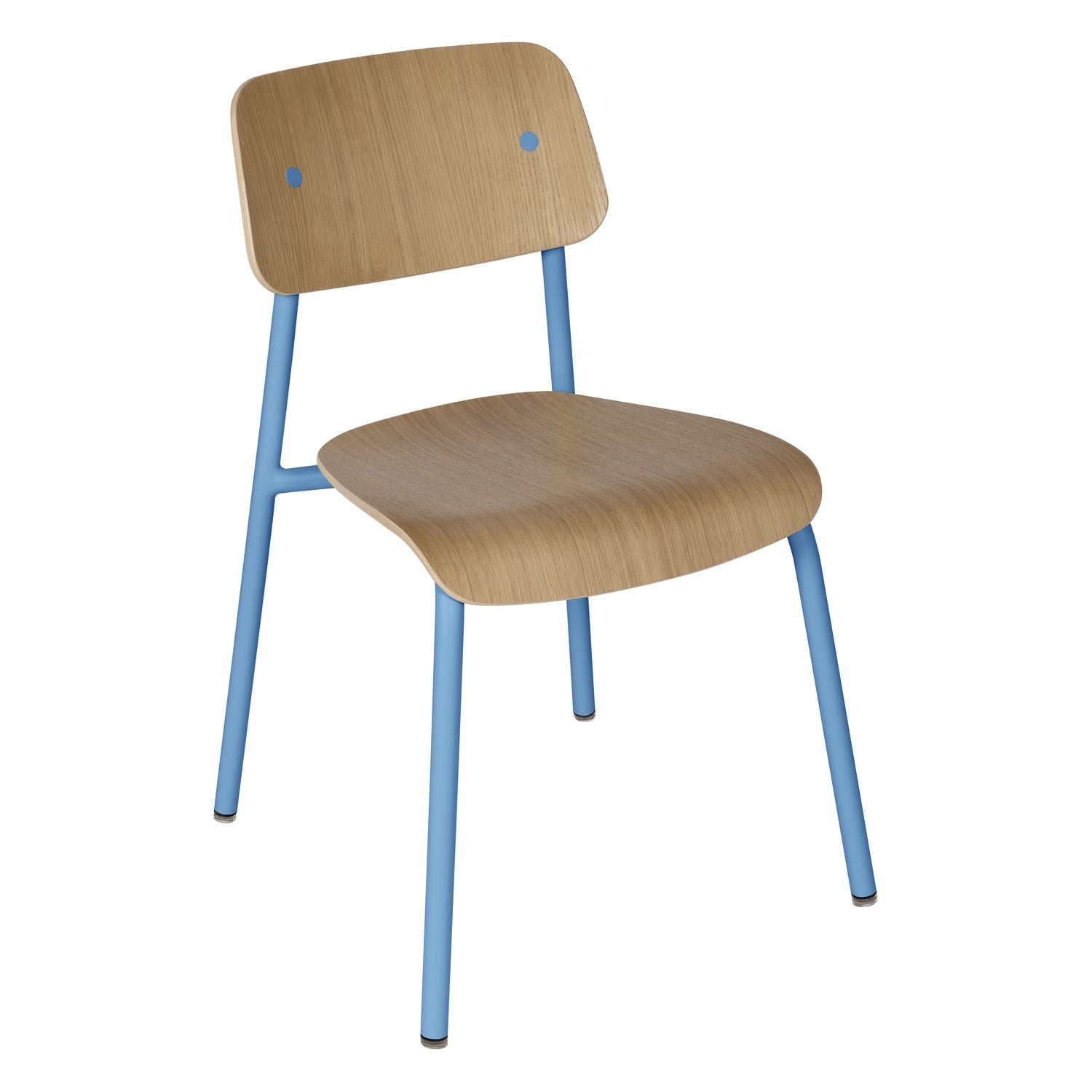 Chaise de salle à manger contemporaine en aluminium avec dossier incurvé empilable