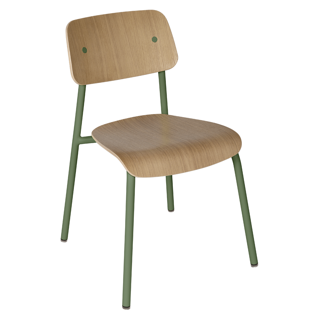Chaise de salle à manger contemporaine en aluminium avec dossier incurvé empilable