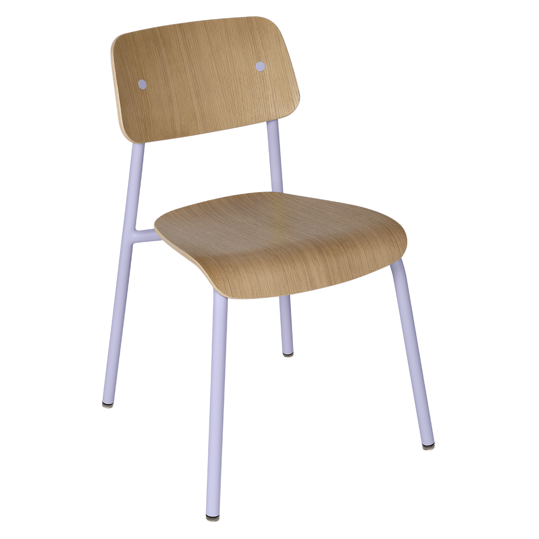 Chaise de salle à manger contemporaine en aluminium avec dossier incurvé empilable