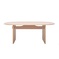 Table à manger rectangulaire en bois massif biologique avec pieds larges et épais pour salle à manger