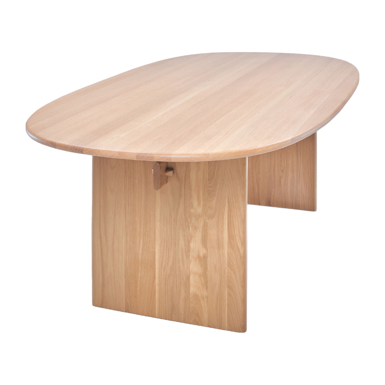 Table à manger rectangulaire en bois massif biologique avec pieds larges et épais pour salle à manger