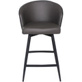 Tabouret de comptoir pivotant rembourré moderne avec dossier incurvé pour cuisine et salle à manger