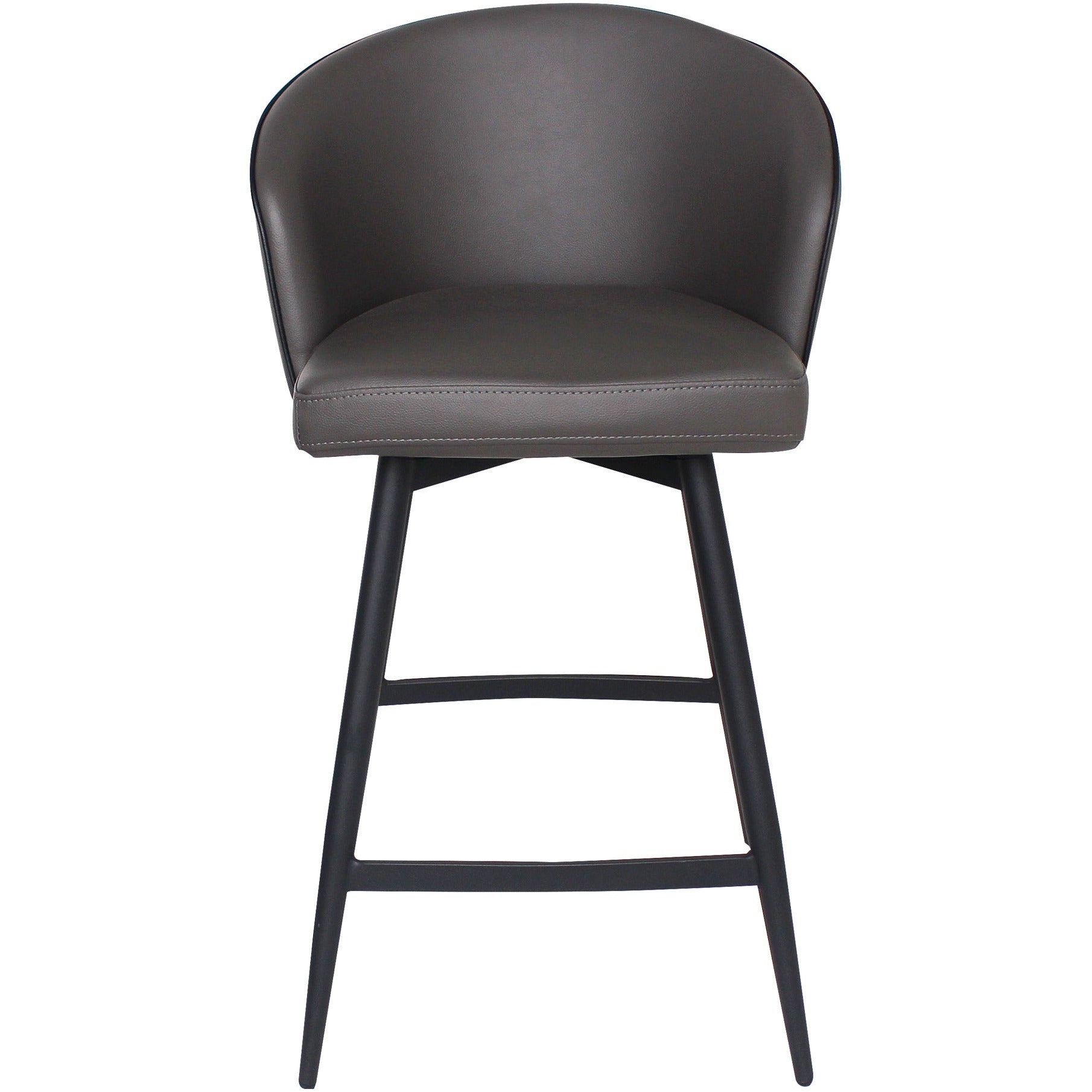 Tabouret de comptoir pivotant rembourré moderne avec dossier incurvé pour cuisine et salle à manger