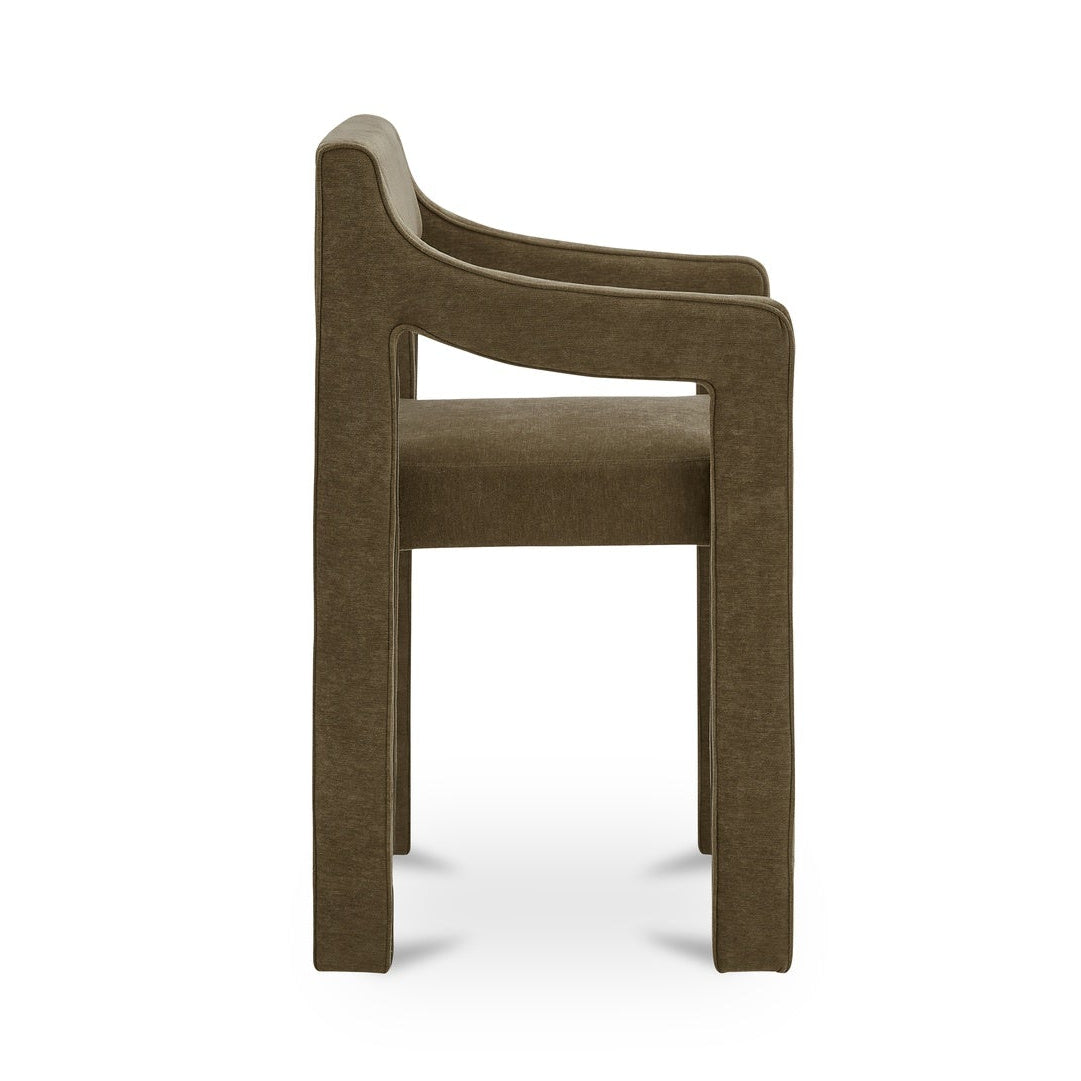 Tabouret de comptoir contemporain en tissu de performance rembourré avec accoudoirs passepoilés pour cuisine et salle à manger