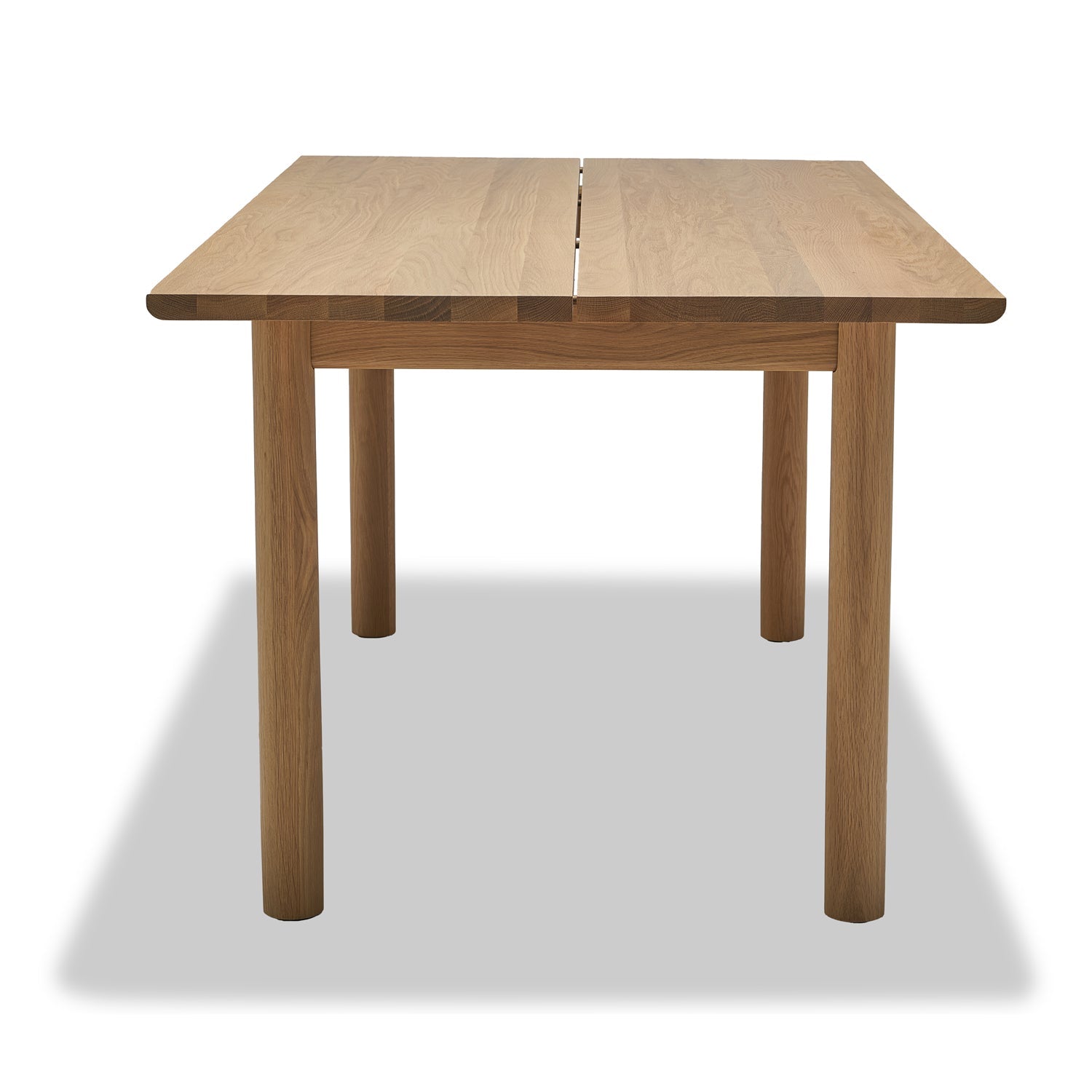 Table à manger rectangulaire scandinave en chêne massif avec pieds cylindriques pour salle à manger