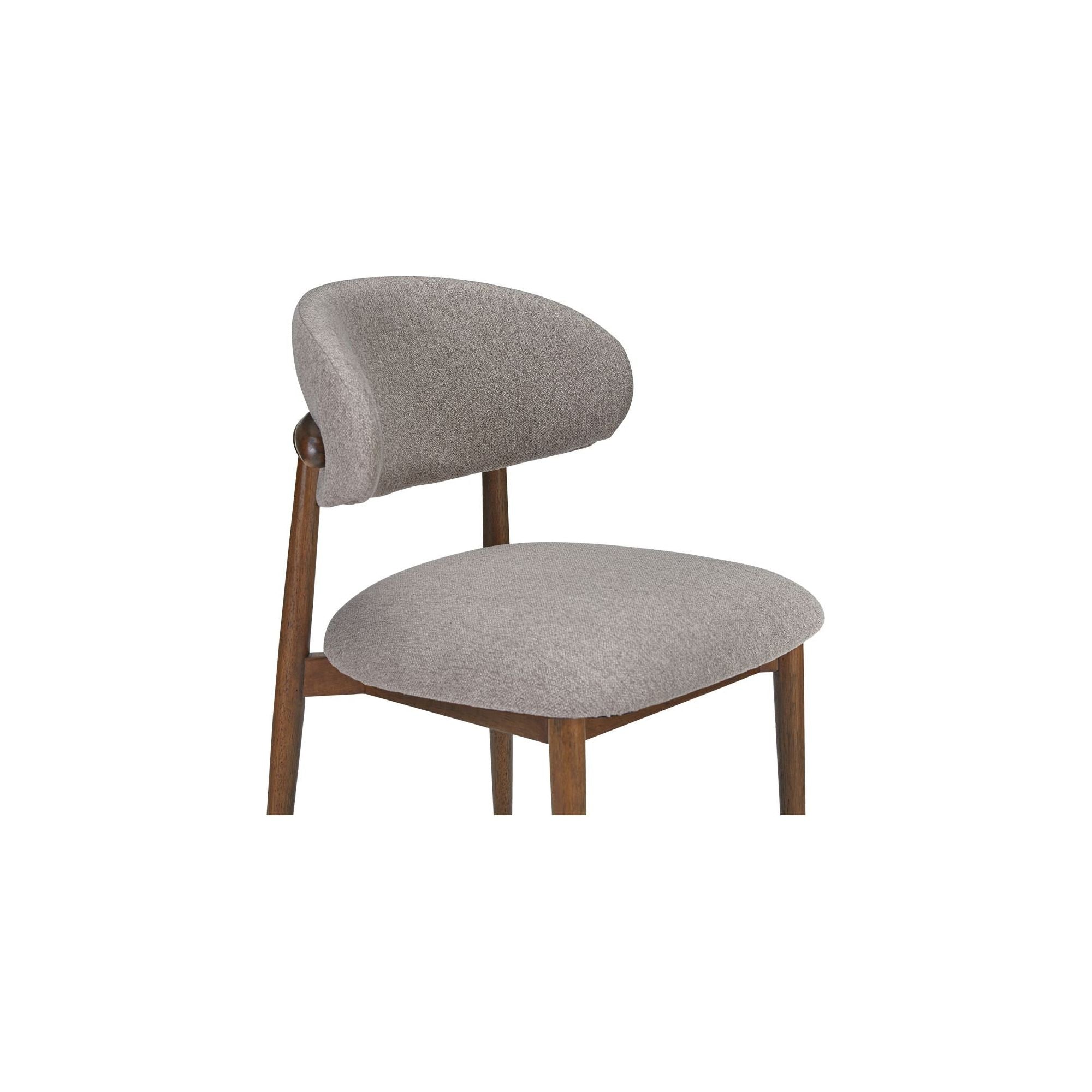 Tabouret de comptoir mi-siècle en bois d'hévéa et tissu haute performance, avec dossier ailé, pour cuisine et salle à manger