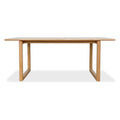 Table de salle à manger rectangulaire en chêne contemporain avec pieds patins