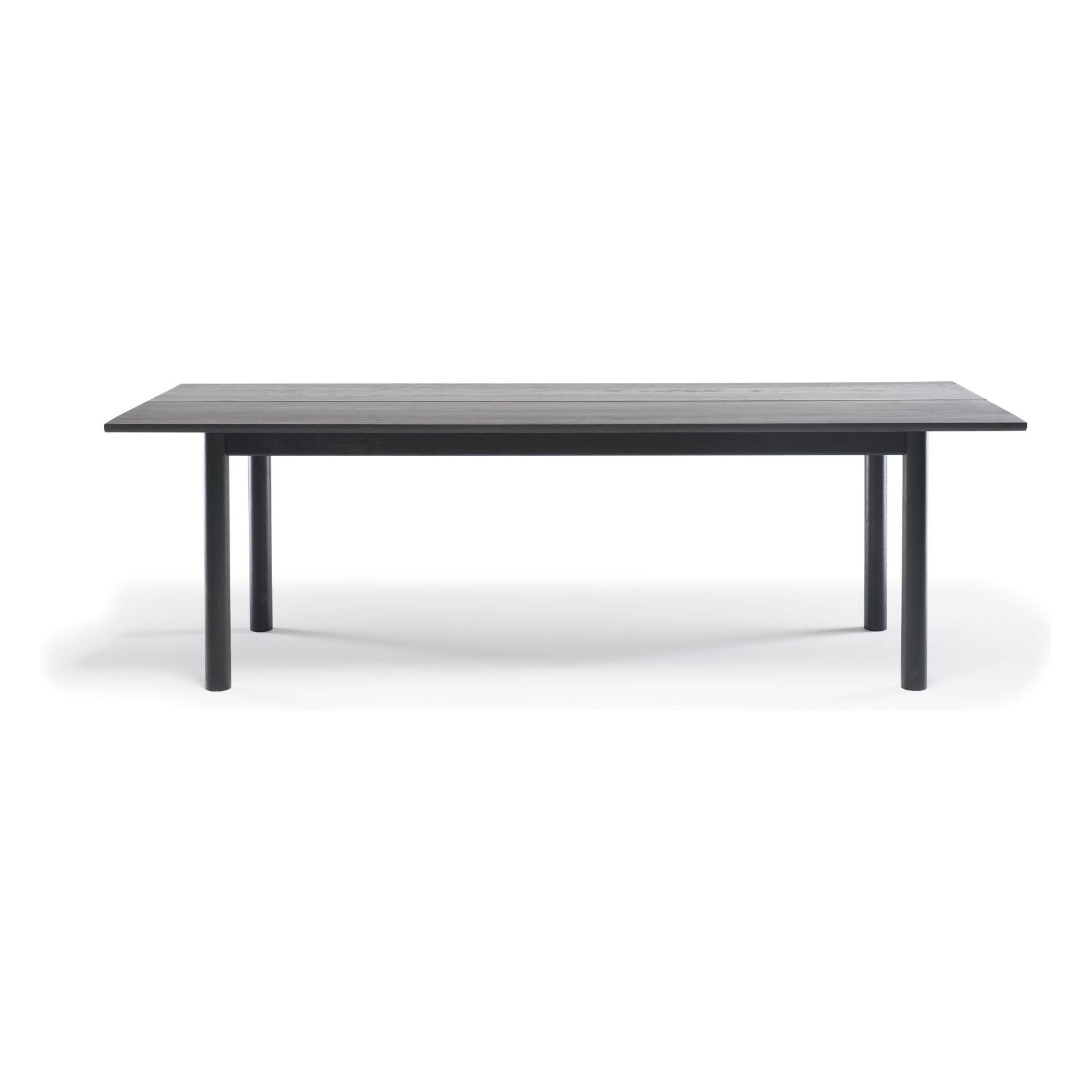 Table à manger rectangulaire scandinave en chêne massif avec pieds cylindriques pour salle à manger