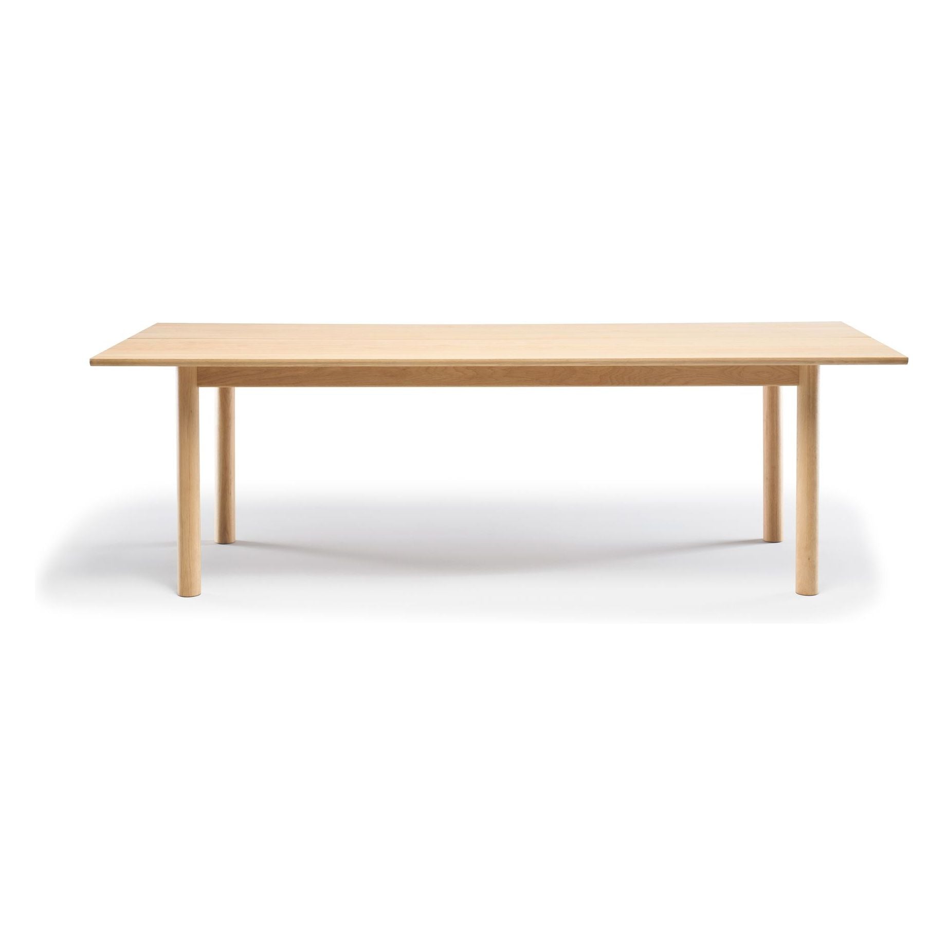 Table à manger rectangulaire scandinave en chêne massif avec pieds cylindriques pour salle à manger