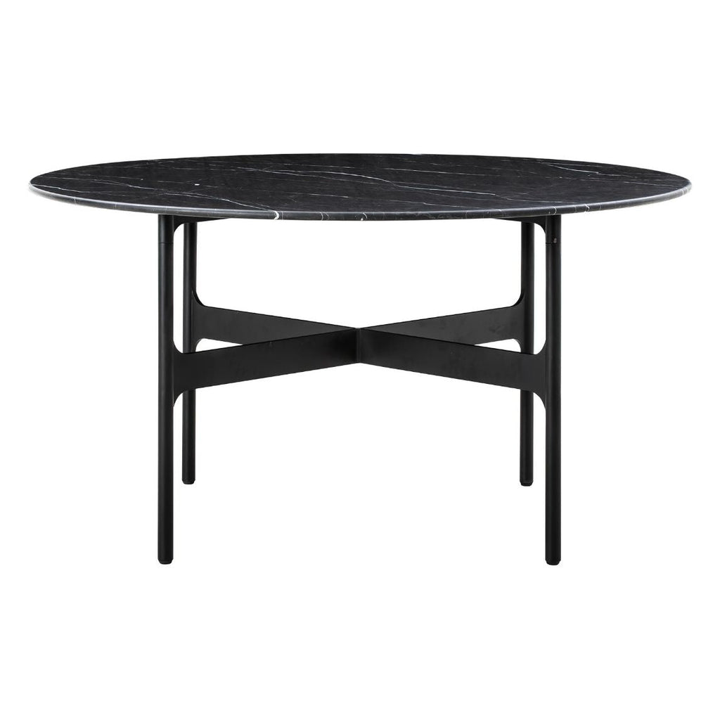 Table de salle à manger rectangulaire minimaliste en marbre avec design sans bords adoucis