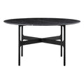 Table de salle à manger rectangulaire minimaliste en marbre avec design sans bords adoucis