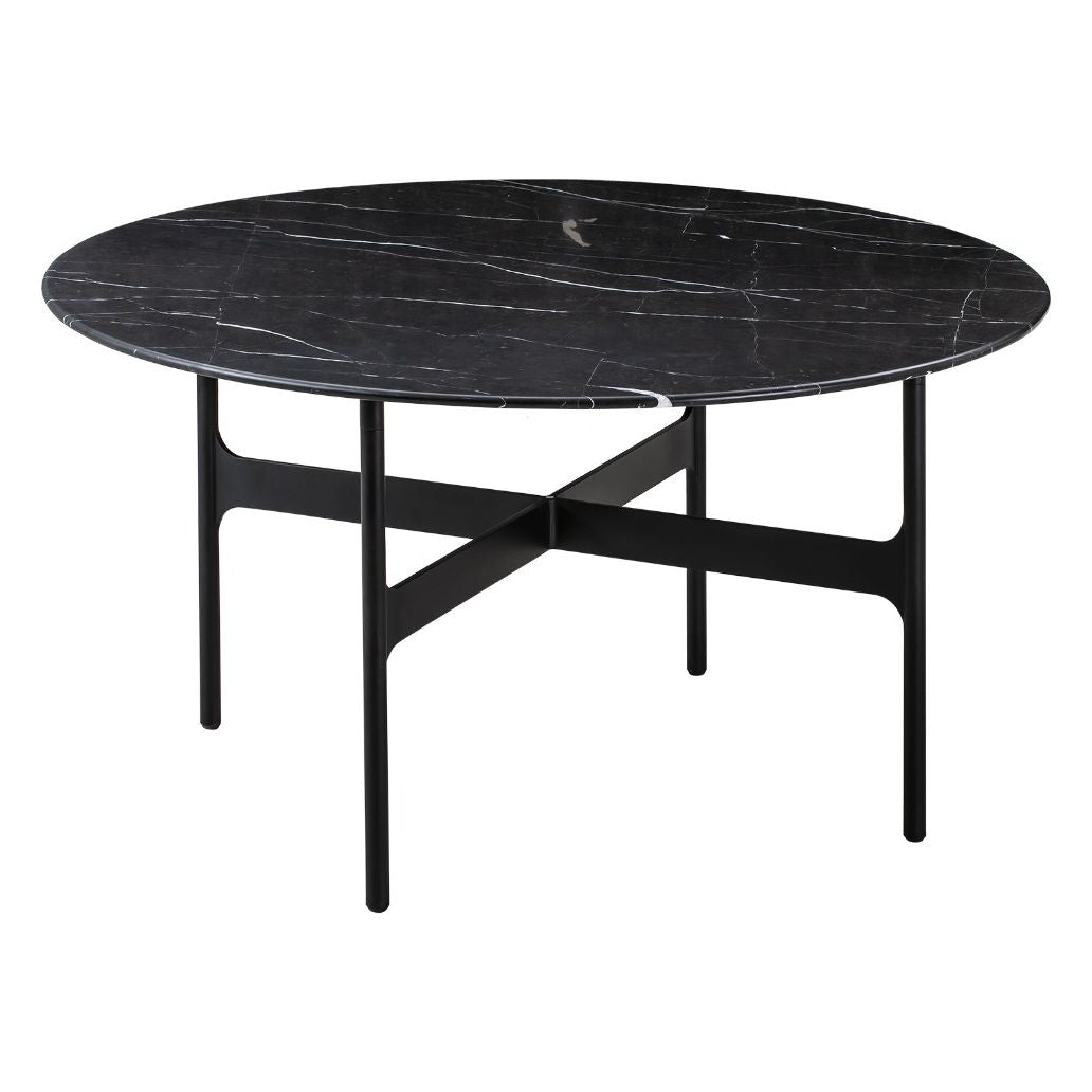 Table de salle à manger rectangulaire minimaliste en marbre avec design sans bords adoucis